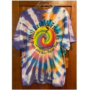 Phil Lesh and Friends Grateful Dead 2002 Tour Tee Shirt in Tie Dye, Sz XL